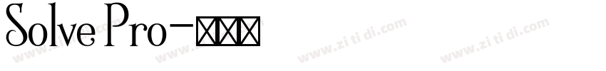 Solve Pro字体转换